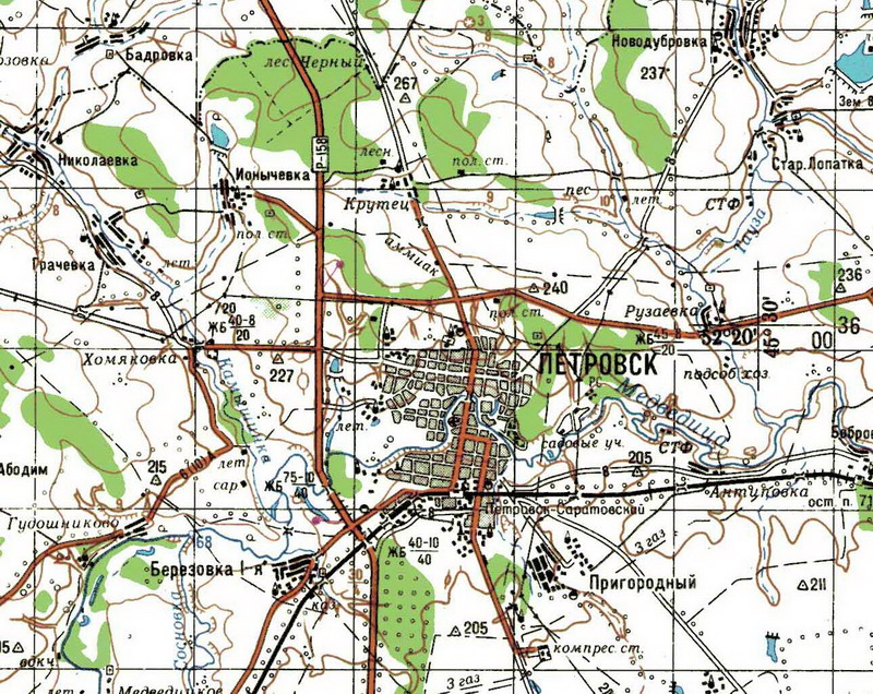 Карта петровск саратовская
